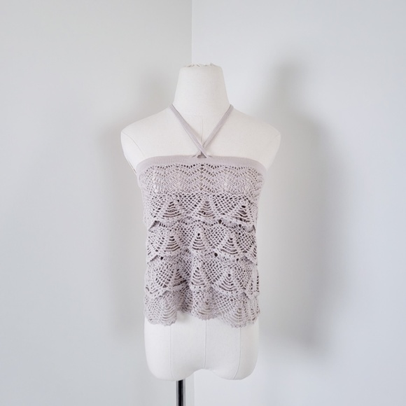 BCBG Maxazria crochet mini skirt crop top - Picture 4 of 12